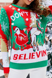 Retro Christmas Knit Pullover Sweater