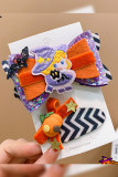 Halloween Pumpkin Bat Hair Clip