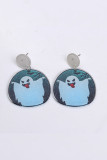 Round Halloween Print Earrings MOQ 5pcs