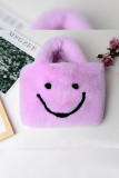 Smile Face Fluffy Hand Bag