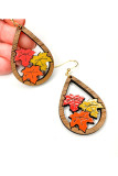 Hollow Out Maples Earrings MOQ 5pcs