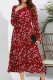 Ruffle Flower Smocked Long Dress