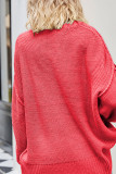 V Neck Stitching Pullover Sweater