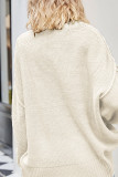V Neck Stitching Pullover Sweater