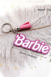Plus Size Barbie Pink Keychain
