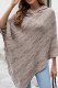 Tassle Knitting Hooded Cape Top