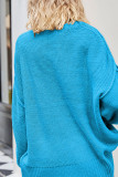 V Neck Stitching Pullover Sweater