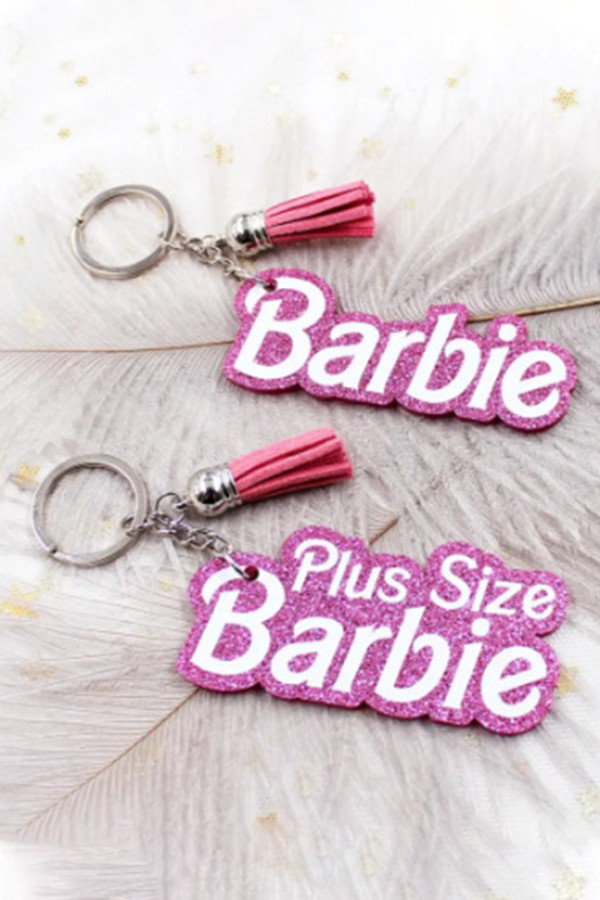 Plus Size Barbie Pink Keychain