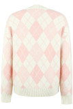 Geometric Knit High Collar Pullover Sweater