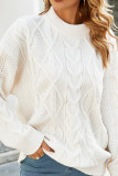 Cable Knitting Pullover Sweater