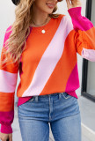 Colorblock Knitting Pullover Sweater