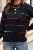 Colorful Stitch Splicing Sweater