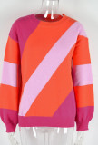 Colorblock Knitting Pullover Sweater