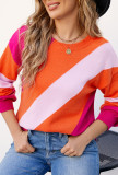 Colorblock Knitting Pullover Sweater