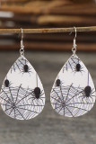 Halloween Spider Leather Earrings