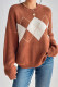 Diamond Knit Pullover Sweater