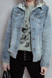 Raw Hem Hooded Denim Jacket Annishe Boutique Wholesale