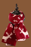 Christmas Plaid Reindeer Scarf