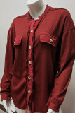 Waffle Button Up Jacket Coat
