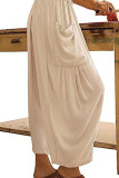 High Waist Drawstring Pockets Wide Leg Pants