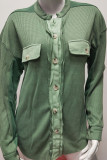Waffle Button Up Jacket Coat
