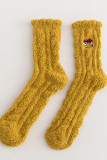 Fleece Cartoon Mid Calf Socks