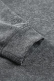 Gray Mineral Wash Kangaroo Pocket Drawstring Pullover Hoodie