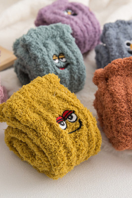 Fleece Cartoon Mid Calf Socks