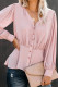 Puff Sleeves V Neck Button Shrt