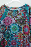 Paisley Print Long Sleeves Top