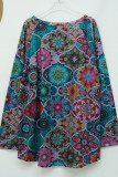 Paisley Print Long Sleeves Top