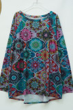 Paisley Print Long Sleeves Top