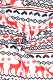 Christmas Print Hooded 2PCS Pajamas Set