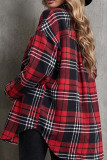 Plaid Pockets Button Up Shacket