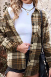 Plaid Pockets Button Up Shacket