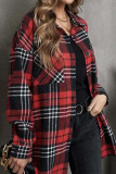 Plaid Pockets Button Up Shacket