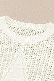 White Seeing Stars Oversized Sweater
