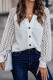 White Open Button Lace Sleeves Cardigan