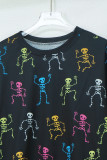 Halloween Print Crew Neck Long Sleeves Top