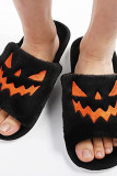Halloween Pumpkin Fluffy Slippers