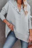 Plain Snap Button Oversize Hoodies