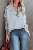 Plain Snap Button Oversize Hoodies