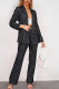 Stripes Suit Coat and Flare Pants Set