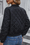 Black Zipper Design Short Jacket