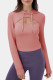 Pink Cutout Cropped Sporty Drawstring Hoodie
