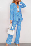 Stripes Suit Coat and Flare Pants Set