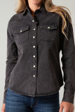 Washed Denim Button Up Shirt