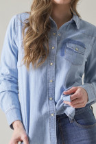 Washed Denim Button Up Shirt