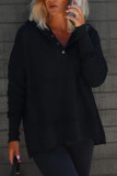 Plain Snap Button Oversize Hoodies