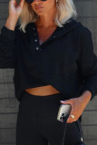 Plain Snap Button Oversize Hoodies